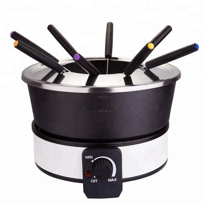 China Mini Viable Electric Wok Cheese Fondue Hot Chocolate Pot Set for sale