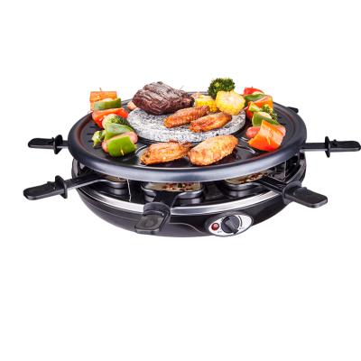 China Easily Assembled Professional Table Top Around Portable Gas Electric Induction BBQ Grilling Chicken Rotisserie Raclette Grill for sale