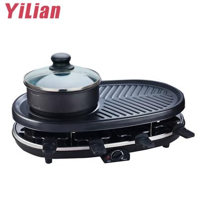 China Easily Assembled Multi 1 Grill Grill and and Indoor Electric Steamer Hotpot Shabu 2 Shabu 2 Hot Pot for sale