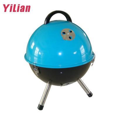 China Adjustable Height Galvanized Charcoal Tandoor Grilling Factory Outdoor Portable Mini Kettle Football Shaped Vertical Tabletop Barbecue Grill for sale