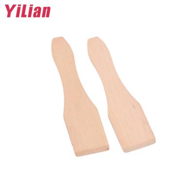 China Viable Raclette High Temperature Resistant Wooden Spatula Kitchen Handle Long Scraper Corner Spoon for sale