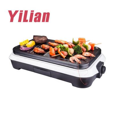 China Wholesales Korean Household Mini BBQ Grill Pan Easily Assembled Electric Grill Pan Barbecue Plancha Grill for sale