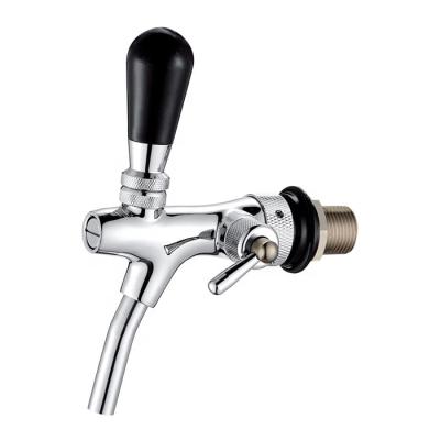 China Home Brewers Automatic Home Brew Chrome Plated Adjustable Flow Control Pressure Beer Tap For Beer Dispenser for sale