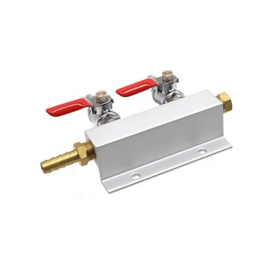 China General 2 Outlet CO2 Splitter With Check Valves Home Brew Shunt Gas Manifold Distribute for sale