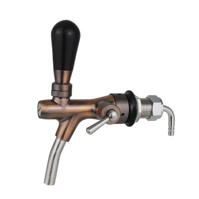 China Draft Flow Control Draft Control Beer Tap Chrome Beer Spit European Beer Faucet for sale