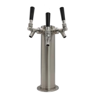 China Stocked ALL SWEEPED 3 STAINLESS STEEL TAP DRAFT BEER TOWER for sale