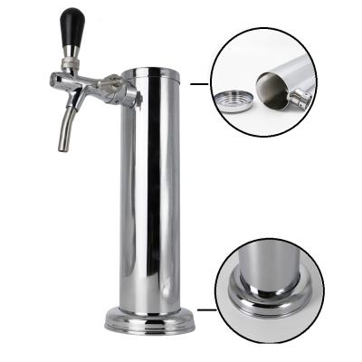 China Eco - Friendly Home Brew Beer Dispenser Equipment Single Beer Tap Tap Chrome Plated Beer Tower for sale