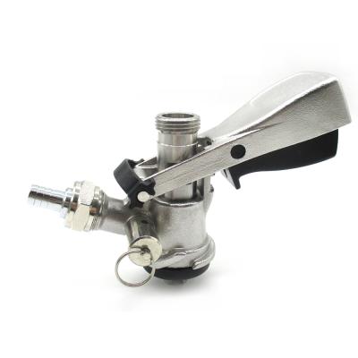 China Viable All Stainless Steel S Type Beer Keg Coupler Draft Beer Dispensing Connector With Relieve Valve For Home Brewing for sale