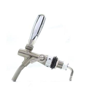 China Flow Control Beer Faucet With Adjustable Flow Control Stainless Steel Draft Faucet With Leg For Keg Home Bar for sale