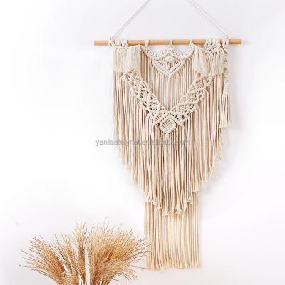 China Bohemian Eco-friendly Decor Macrame Wall Hanging Woven Wall Hanging Tapestry Handmade Home Decorations for sale