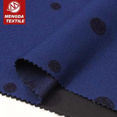 China New design 290g jacquard dobby denim fabric cotton polyester spandex jacquard denim fabric for sale