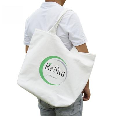 China Fashion Eco Friendly Recycled Reusable Plain Bulk Large Organic Cotton Canvas Tote Bag With Logo for sale