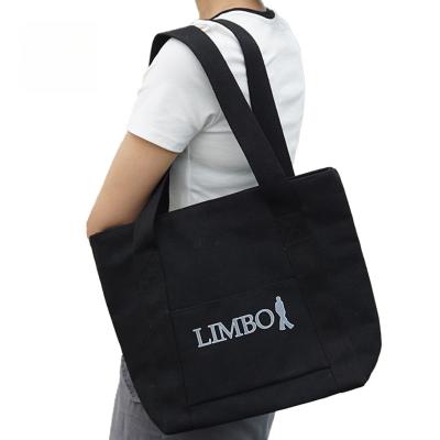 China Fashion Wholesale logo printed large capacity custom cotton canvas tote shopping bag for sale