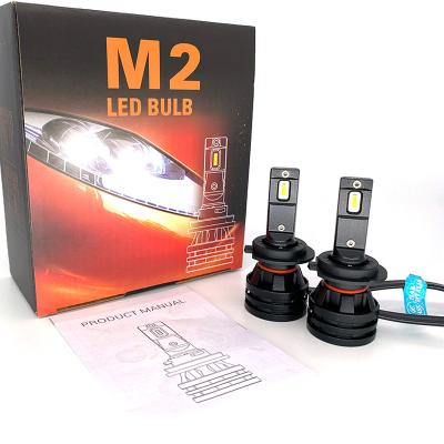 China Aluminum CE ROHS led m2 auto headlight H11 H7 9005 9006 H13 H4 5202 9012 h1 led headlight bulb for sale