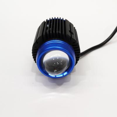 China Mini Len 12V 24V car truck motor led projector len yellow color dual white for front bumper roof fog led work driving headlight diameter 45mm for sale