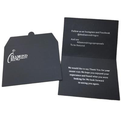 China Gift Recycled Custom Logo Hot Silver Gift Card Paper Business, Jewelry Envelope for sale