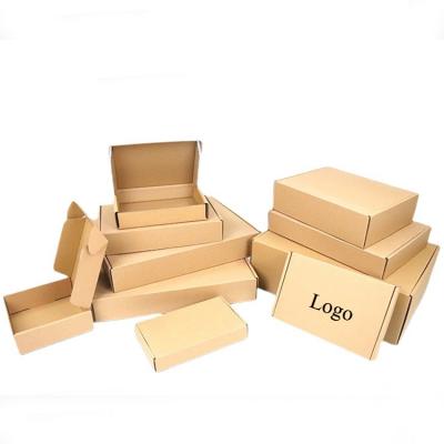 China Free Sample Recycled Stock Recycled Square Paper Boxes Custom Brown Corrugated Gift Boxes Packaging For Apparel Ad Shipping Packaging for sale