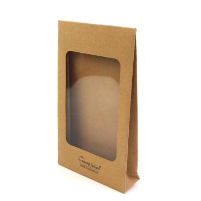 China Recycled Materials Folding Kraft Paper Window Box , Mens Underwear Clothing Packaging Box for sale