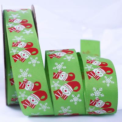 China High Tenacity Merry Christmas Ribbon With Your Own Logo Decoration For Christmas Gift Packing for sale