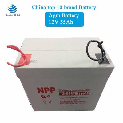 China Solar Energy Storage Systems Gel Battery 12v 55Ah Deep Cycle Batteries for sale