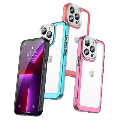 China Colorful Shockproof Rugged Shield Protective Case for iphone 13 pro tpu acrylic hard shockproof case for iphone 14 12 for sale