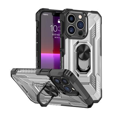 China Shockproof Rugged Shield Lord Of The Rings Phone Case For iPhone 14 Shockproof Metal Kickstand Case For iPhone 13 Pro Max for sale