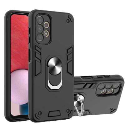 China Wholesale Magnetic Shockproof Ring Shockproof Hybrid Armor Case For Samsung A11 A21S A32 Ring Kickstand Phone Case For Samsung A22 A03 CORE for sale