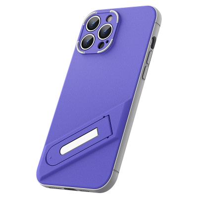 China 2022 new tpu hard PC kickstand mobile phone shockproof stretching shockproof case mobile phone accessories for Iphone 14 13 12 11 pro XS max for sale