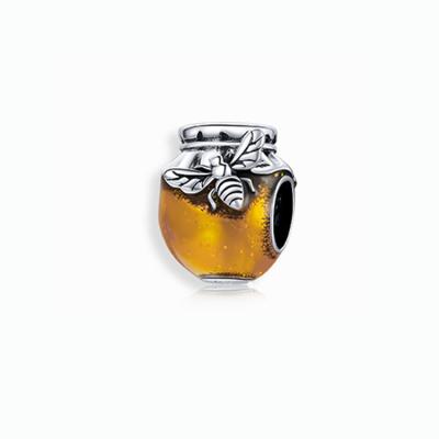 China Vintage Boho Women's Diy Jewelry Honey Jar 925 Sterling Silver Resin Beaded Accessories for sale