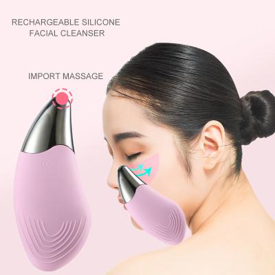 China Silicon Facial Remover Smart Acne Treatment Facial Brush Waterproof Facial Cleanser Electric Facial Remover for sale