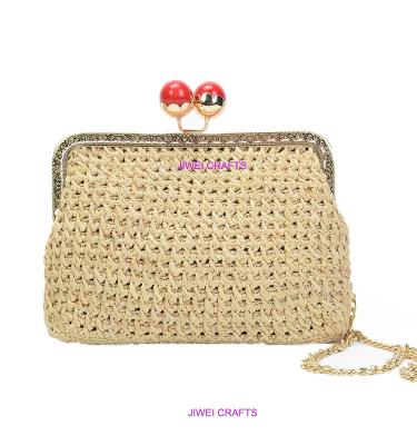 China Fashion Quality Customized Small Women Raffia Shoulder Bag for sale