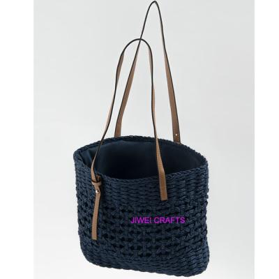 China Fashion NEW Quqliaty Straw Beach Hand Hook Paper Tote Bag for sale