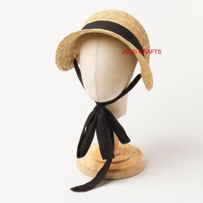 China 2022 Beach Half Round Shape New Design Kids Hat In Wheat Straw With Adjustable Circumference for sale