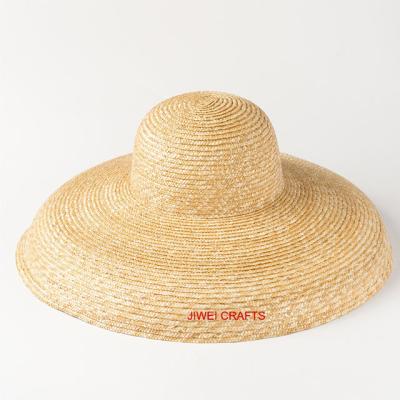 China Lady's Beach 2022 Inventory Hat Circumference Wheat Straw Hat New Color For Summer Adjustable for sale