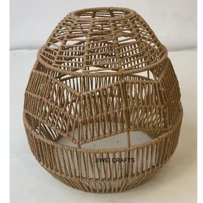 China Custom Handmade Paper High Quality Modern Straw Wicker Outdoor Lampshade for sale