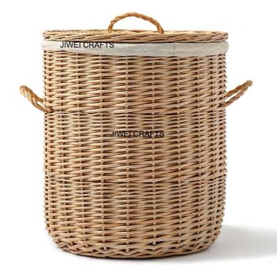 China Custom High Quality Handmade Basket Willow Wicker Basket Rattan Storage Basket for sale