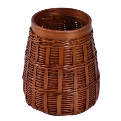 China Handmade Manufacturer Custom Handmade Natural Bamboo Pen Container China Basket Container for sale