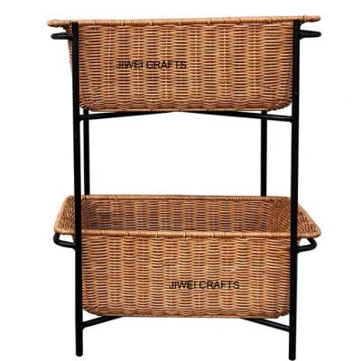 China Handmade Good Quality Custom Made Basket Factory Natural Rattan Bedside Storage Basket for sale