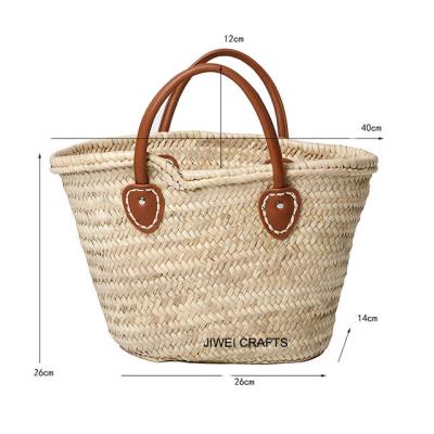 China NEW Fashion Fashion Customized Handwoven Palm Leaf Straw Bag For Woman for sale