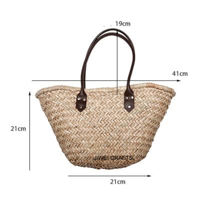 China NEW Customized Handmade Fashion Lady Straw Handbag For Beach for sale