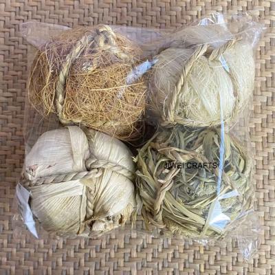 China Custom Handmade Pet Ball Straw Chewing Pet Bite Rattan Natural Ball For Pets for sale