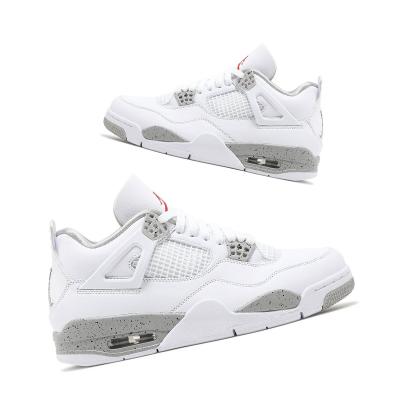 China Cushioning Basketball Shoes High Quality Stain Brand Shoes Mens Sneakers AJ 4 Retro Retro 4 “OREO WHITE” Basketball Shoes for sale