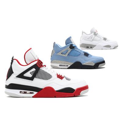 China Cushioning branded sneakers Og 4 retro 4s aj bred white sail college blue ladies fashion men's basketball shoes retro sail Aj4 4 for sale