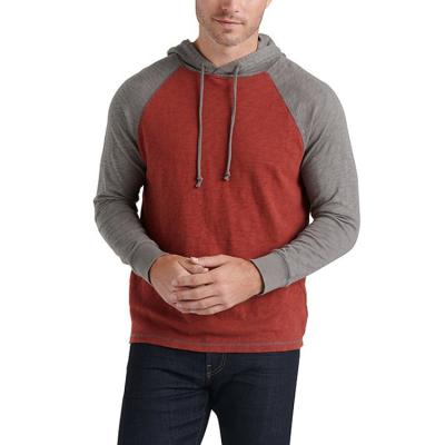 China Anti-Wrinkle Mens Recycle Raglan Sleeve Polyester Fitted Pullover Custom Hoodies for sale