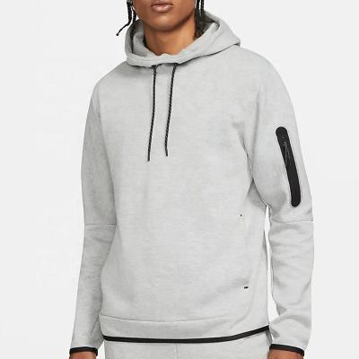 China Anti-pilling High Quality Custom Pull Over Hoodies With Pockets Fit Slim Polyester Eco-Friendly Mens Organic Hoodie for sale