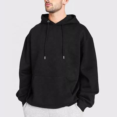 China Wholesale viable men's custom anti-pilling logo black cotton spandex embossed plain graphic hoodie for men for sale