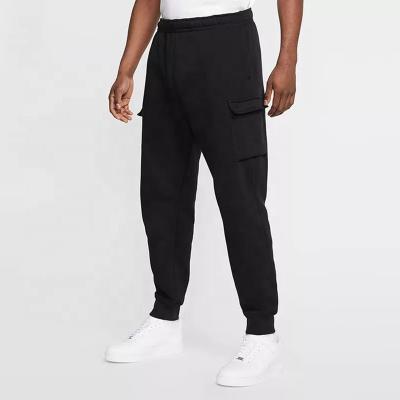 China Custom Sustainable Organic Men's Anti-Wrinkle Cargo Sweatpants Cotton Mens Sweatpants With Pockets Mens Cotton Joggers for sale