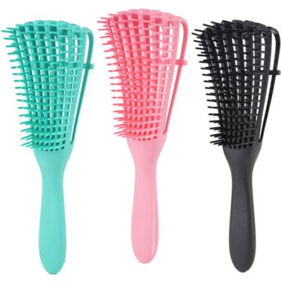 China 100% Broken Down Eco-friendly Material Detangling Comb Detangler Hair Brushes Eight Row Octopus Replacement Part For Afro America / African Women Men Kids for sale