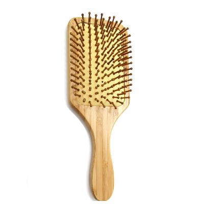 China 100% Decomposed Eco-friendly Air Paddle Air Cushion Detangling Paddle Eco-friendly Bamboo Material Natural Bamboo Hair Brush Cushion Large Hair Brush for sale