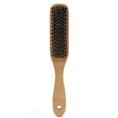 China Eco-Friendly Cushion Brush Wooden Factory Pure Boar Stiffens Wooden Beard Brush for sale